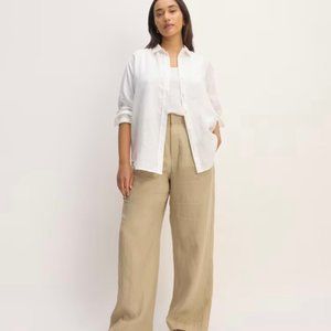 Everlane The Linen Relaxed Shirt - Women's white, size 4
